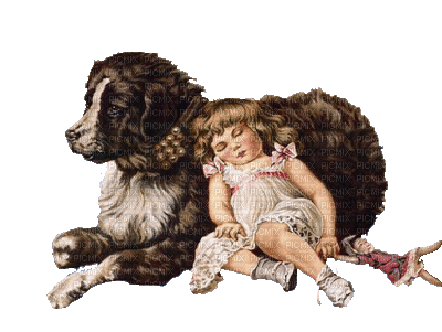 child with dog bp - Бесплатный анимированный гифка