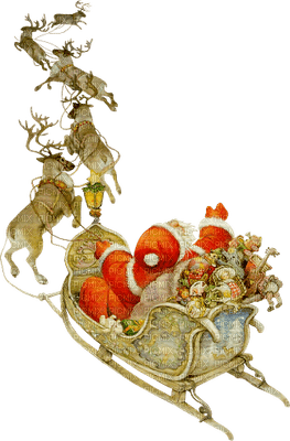 santa sleigh noel - безплатен png