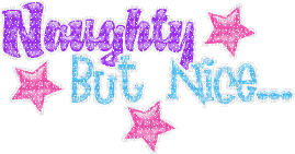 naughty but nice purple blue and pink text - GIF animado gratis