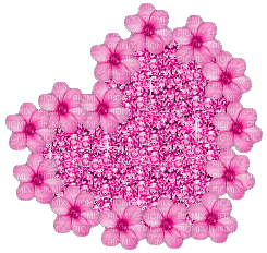 Coeur en fleurs - Darmowy animowany GIF