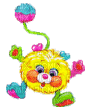 cute little yellow popples - Free animated GIF