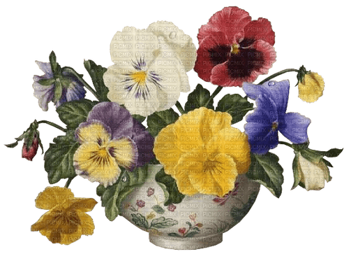 kikkapink vintage flowers deco vase - bezmaksas png