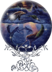 dolphin globe - Besplatni animirani GIF