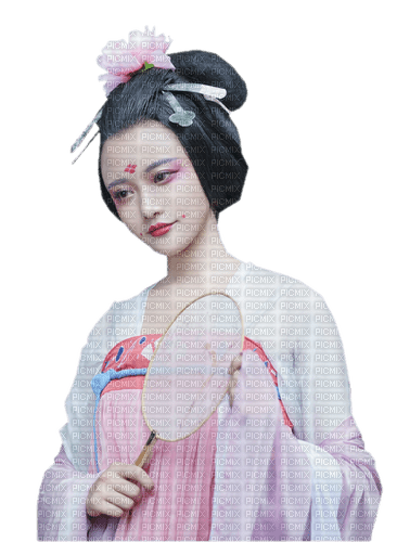 asian pink woman - darmowe png