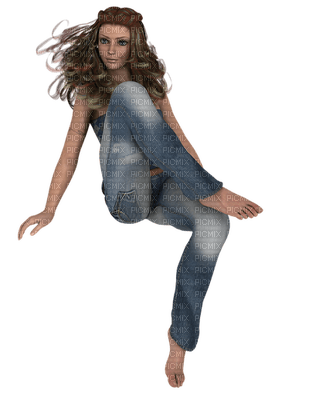 femme en jeans.Cheyenne63 - Free PNG