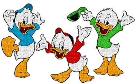 donald duck family nephews cartoon - png grátis
