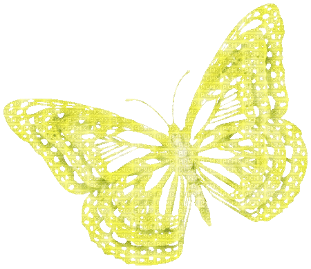Animated.Butterfly.Yellow - KittyKatLuv65 - Free animated GIF