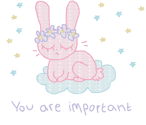Positive Kawaii Bunny (Unknown Credits) - Bezmaksas animēts GIF