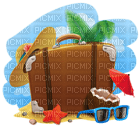 Kaz_Creations Deco Beach Summer  Luggage - 免费PNG