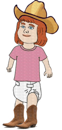 Redhead Western baby - Free PNG