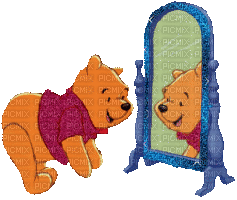 winnie tha pooh mirror - Bezmaksas animēts GIF