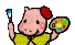 hippo small pixel - zdarma png