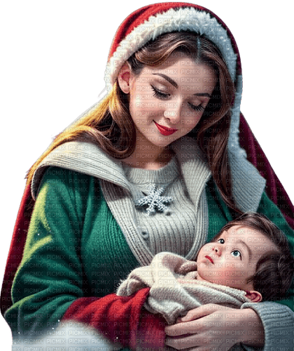 enfant, kind, child, woman, frau, christmas - PNG gratuit