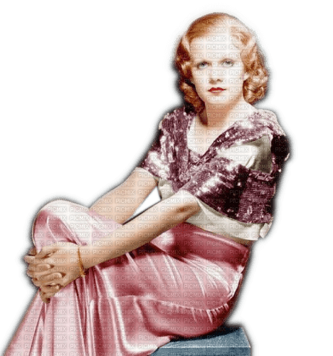 Rena Jean Harlow pink Woman Frau Vintage - бесплатно png