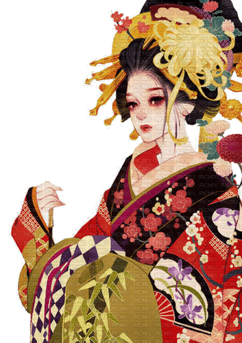 Anime geisha ❤️ elizamio - png gratis