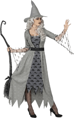 femme sorcière halloween - png grátis