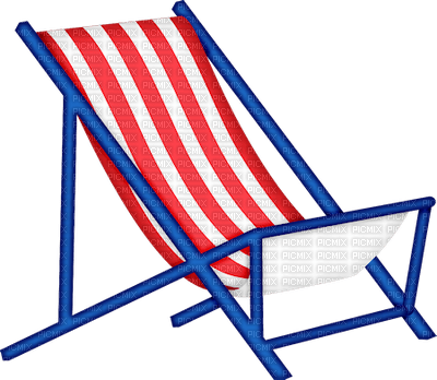 Kathleen Reynolds 4th July American USA Deck Beach Chair - nemokama png