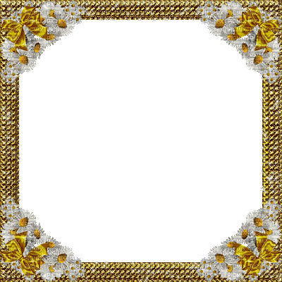 Frame Gold Flowers - Gratis geanimeerde GIF