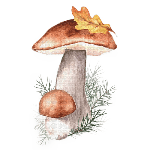 kikkapink deco autumn mushroom - nemokama png