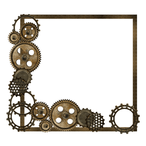 kikkapink steampunk gothic brown frame - ilmainen png