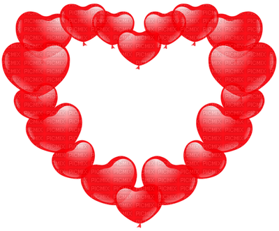 Kaz_Creations Valentine Deco Love Hearts Balloons - PNG gratuit