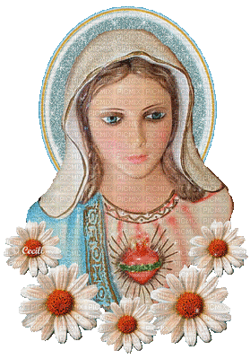 Sagrado coração de Maria - GIF animado grátis