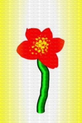 petite fleur rouge cartoon - PNG gratuit