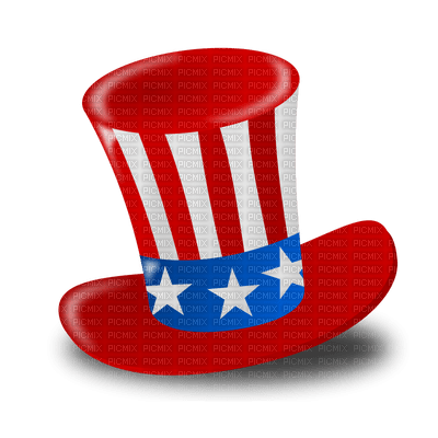 Kaz_Creations America 4th July Independance Day American Hat - Free PNG