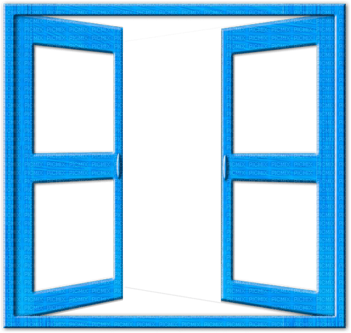blue open window - darmowe png