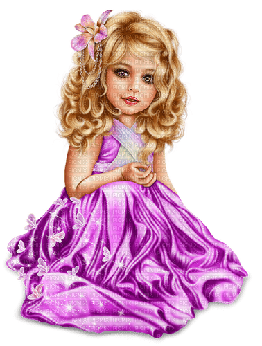 kikkapink baby child girl purple - nemokama png
