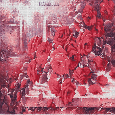 Y.A.M._Vintage background roses - Besplatni animirani GIF