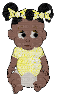 Babyz Girl in Yellow Bows - GIF animé gratuit