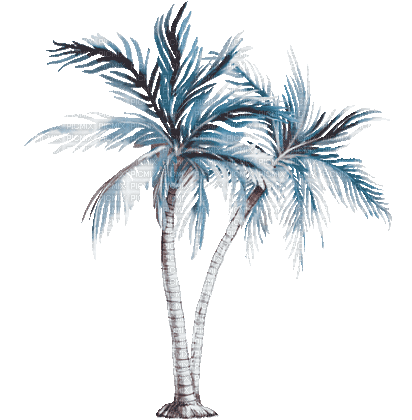 soave deco summer animated palm tree blue - 無料のアニメーション GIF
