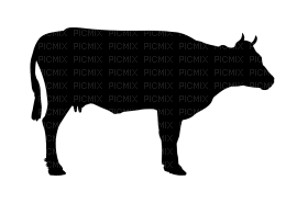 Kaz_Creations Cow Silhouettes Silhouette - zdarma png