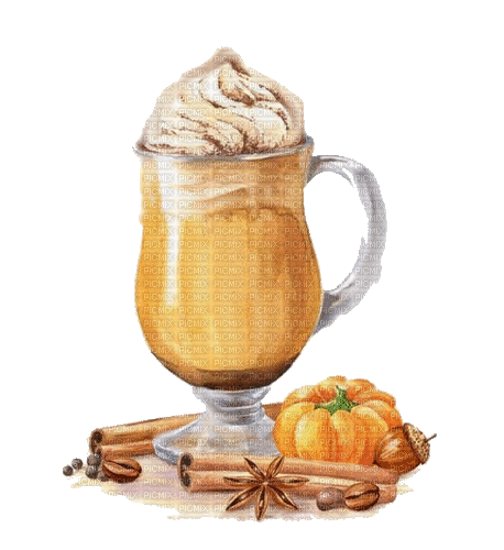 autumn, pumpkin spice , halloween, coffee - 免费动画 GIF