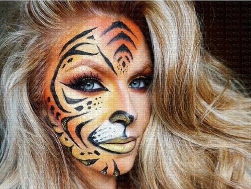 tiger make up - бесплатно png