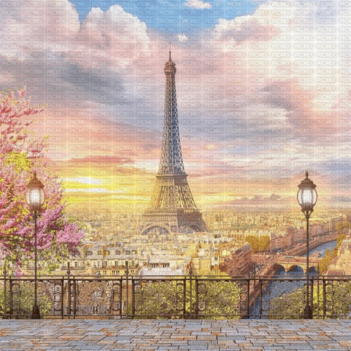 Rena Hintergrund Paris Vintage Romantik - 免费PNG
