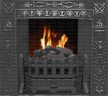 Victorian Fireplace - Gratis animeret GIF