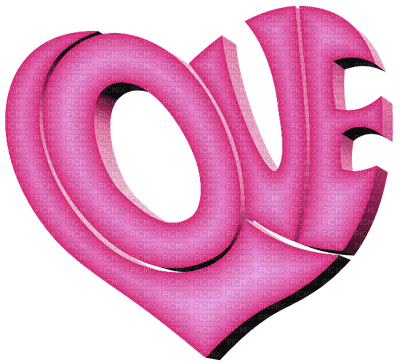 Kaz_Creations Text Love Pink - PNG gratuit