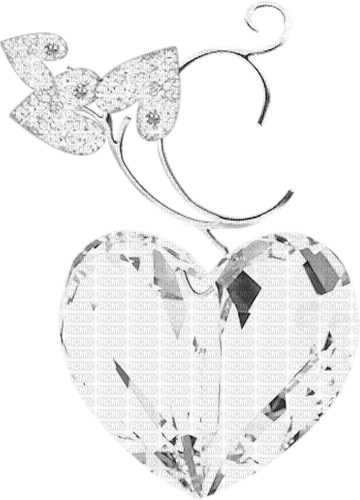 Hearts.White.Silver - gratis png