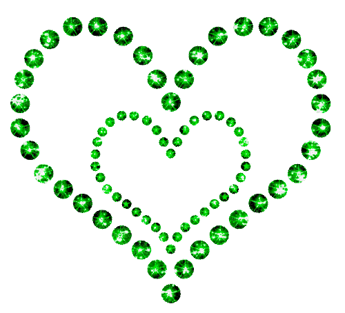Y.A.M._Valentine decor heart green - Gratis geanimeerde GIF