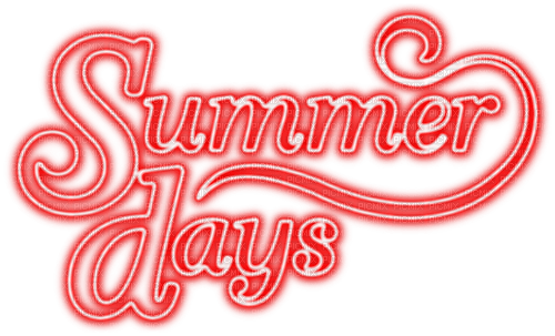 Summer Days.Text.Red - png gratuito