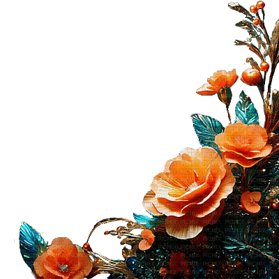 Flores anaranjadas - бесплатно png
