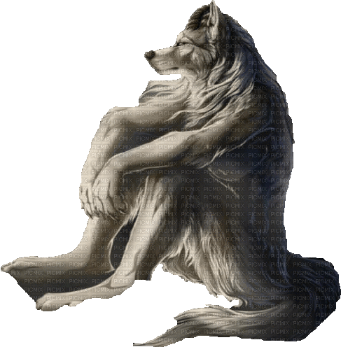 wolf furry wistful thinking - Δωρεάν κινούμενο GIF