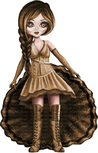 kikkapink doll girl steampunk - kostenlos png