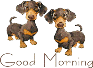 Kaz_Creations Animated Dog Pup Logo Text Good Morning - GIF animate gratis