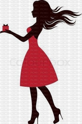 Lady Giving a Gift - gratis png