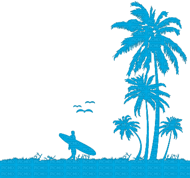 Kaz_Creations Beach Palm Trees - nemokama png