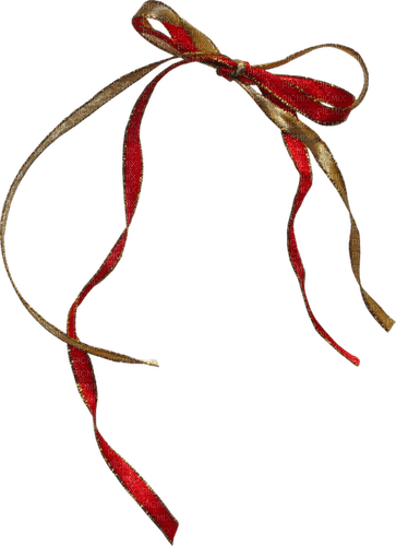 Ruban.Ribbon.Bow.Gold.Red.Victoriabea - Free PNG