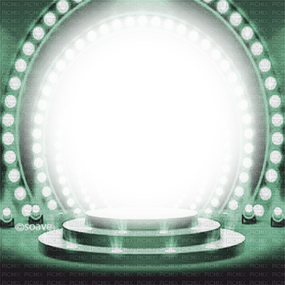 soave frame stage circle light green - gratis png